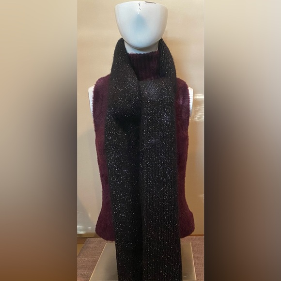Express Black Metallic Scarf NWT - Picture 4 of 6